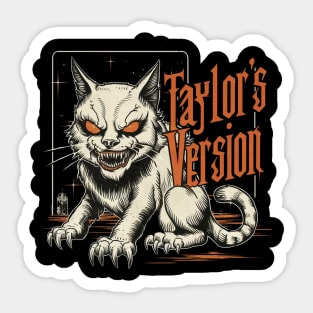 death metal taylors cat version Sticker